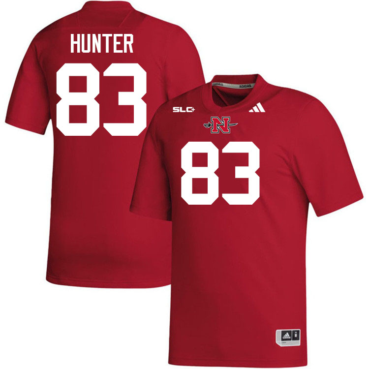 Nicholls Colonels #83 Everett Hunter College Football Jerseys,Uniforms Stitched-Red